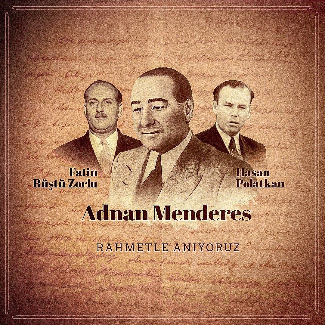 Mine VURAL 🇹🇷 (@mnevural) on Twitter photo Ben sussam, millet susmaz, vicdan susmaz, hakikat susmaz.  Adnan MENDERES                                                      Türk Demokrasi tarihinin kara lekesi  #27MayısDarbesi’nin yıl dönümünde merhum #AdnanMenderes’i ve yol arkadaşlarını rahmetle anıyorum. Ben sussam, millet susmaz, vicdan susmaz, hakikat susmaz.  Adnan MENDERES                                                      Türk Demokrasi tarihinin kara lekesi  #27MayısDarbesi’nin yıl dönümünde merhum #AdnanMenderes’i ve yol arkadaşlarını rahmetle anıyorum.