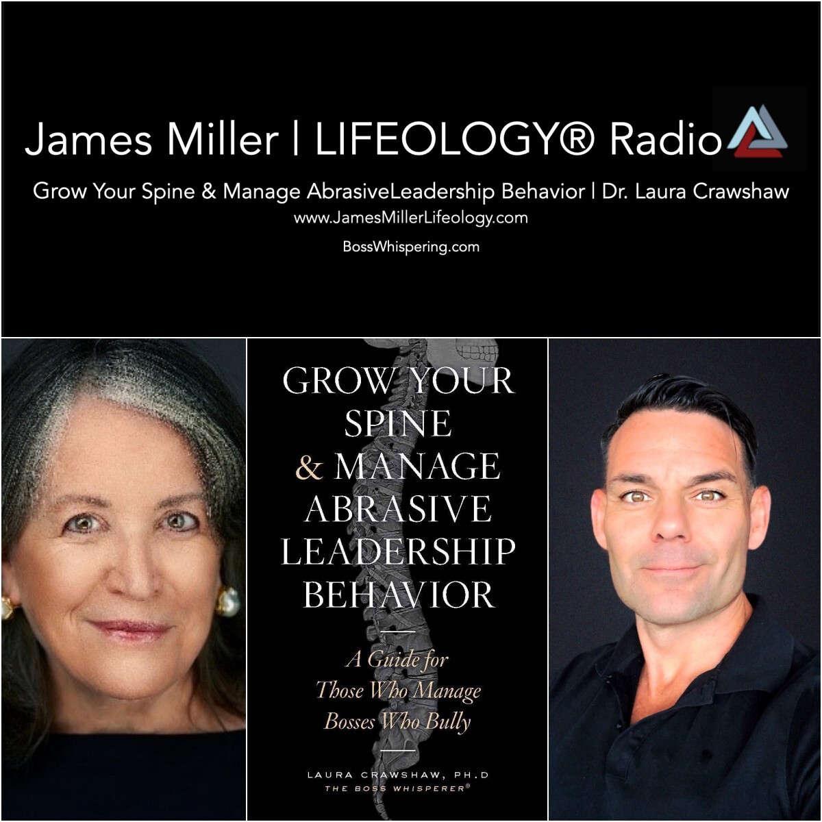 Grow Your Spine &amp; Manage Abrasive Leadership Behavior | Dr Laura Crawshaw -  jamesmillerlifeology.com/grow-your-spin… Dr. Laura Crawshaw discusses her book, Grow Your Spine &amp; Manage Abrasive Leadership Behavior, which shows managers how to manage bosses who misbehave badly fearlessly. Bosswhis...