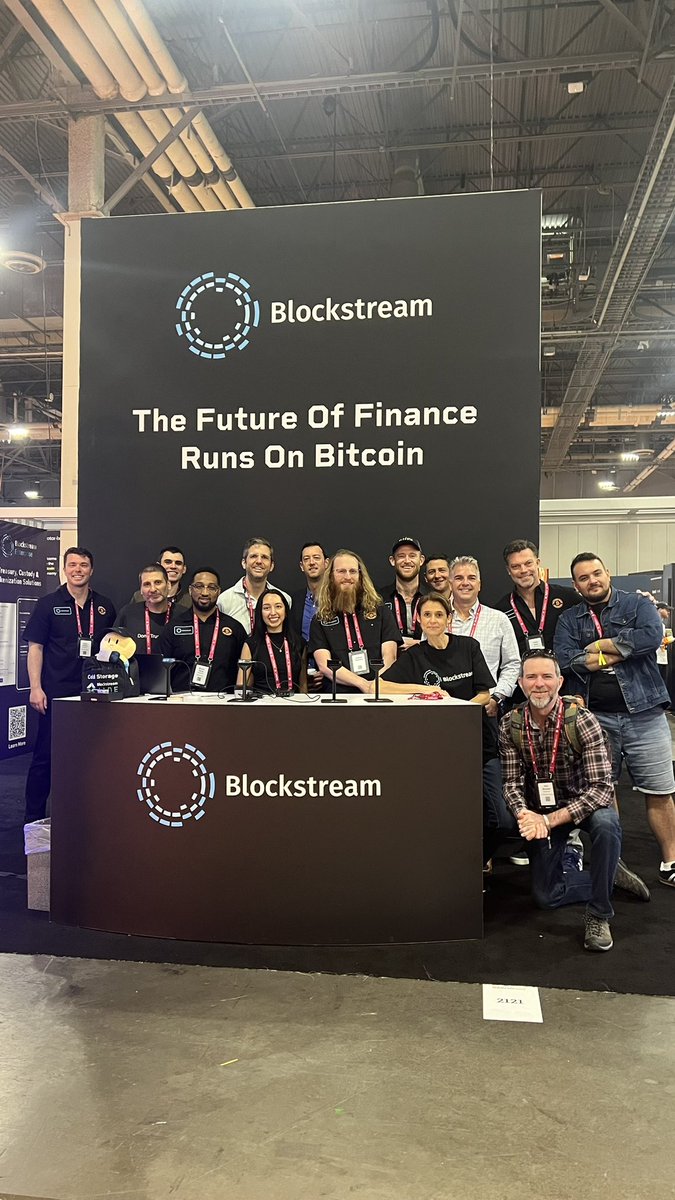 Blockstream (@blockstream) on Twitter photo Weโre underway at Industry Day at <a href="/TheBitcoinConf/">The Bitcoin Conference</a>!
Come say hi to <a href="/blksresearch/">Blockstream Research</a> and the rest of the Blockstream team at booth #2121, get hands-on with <a href="/BlockstreamJade/">Blockstream Jade</a>, and grab 21% off. Weโre underway at Industry Day at <a href="/TheBitcoinConf/">The Bitcoin Conference</a>!
Come say hi to <a href="/blksresearch/">Blockstream Research</a> and the rest of the Blockstream team at booth #2121, get hands-on with <a href="/BlockstreamJade/">Blockstream Jade</a>, and grab 21% off.