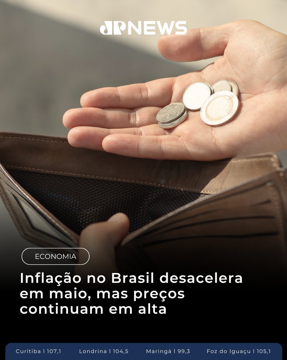 A prévia da inflação no Brasil, medida pelo IPCA-15, ficou em 0,36% em maio, abaixo dos 0,43% registrados em abril, segundo o IBGE. O índice mostra que os preços seguem subindo, embora em um ritmo mais lento.

Imagem: Reprodução/Redes Sociais
#IPCA #IBGE #Inflação #Brasil