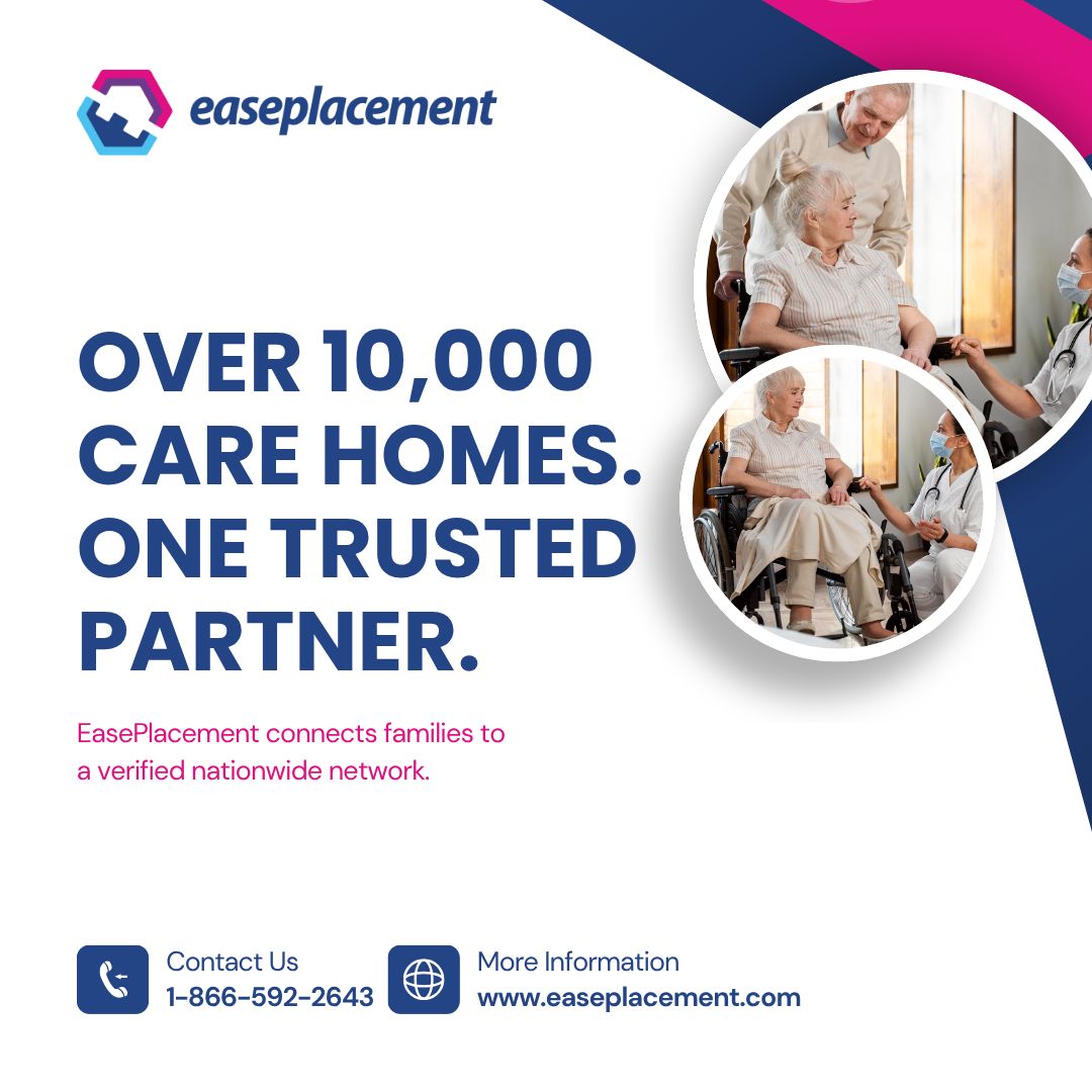 EasePlacement's tweet photo. Wherever you are, we can help.
EasePlacement works with over 10,000 trusted facilities nationwide—from assisted living to memory care.
👥 Trusted by families
🏡 Built for peace of mind

#EasePlacement #CareNetwork #NationwideSupport https://t.co/9ddKol5qJF