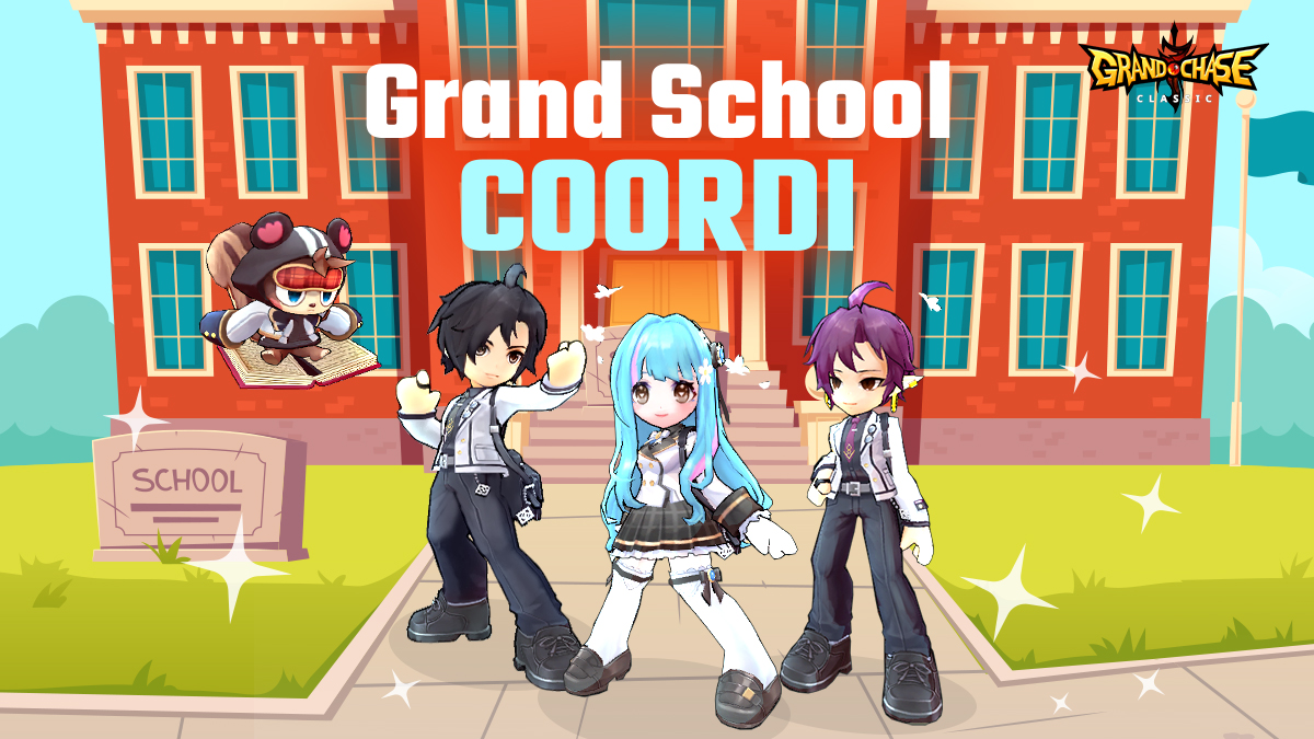 School may be out, but the Grand School Coordi is in!

Add this Coordi to your wardrobe through June 17th.

#GrandChaseClassic #Action #RPG