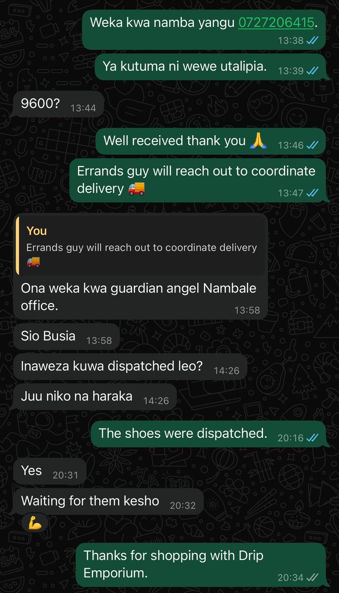 My DM is looking exactly the way I love it. 

A Team from Drip Emporium delivers countrywide and beyond. Shop from our online store today. dripemporium.store