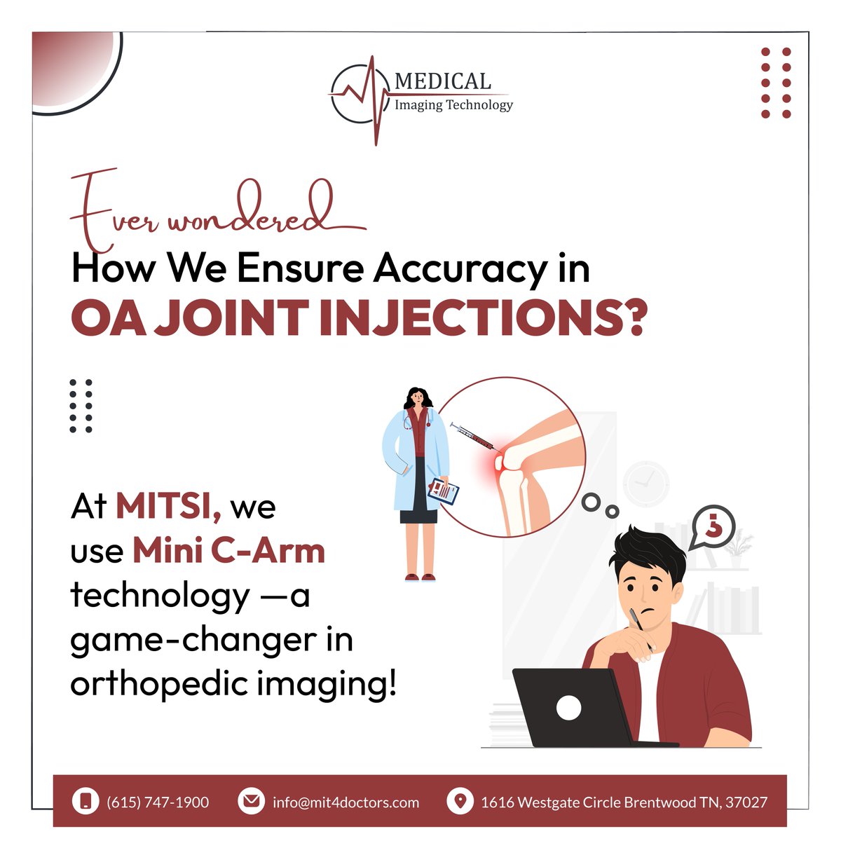 imaging_MIT's tweet image. Experience safer, more precise OA injections with Mini C-Arm technology—where accuracy meets patient comfort.

#MiniCArm #OAInjections #OrthopedicCare #MITSI #Fluoroscopy #JointPainRelief #PatientSafety #PrecisionMedicine #ModernImaging #HealthcareTech