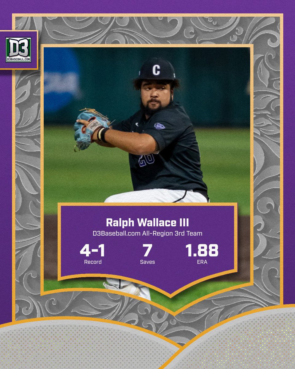 (2/2) D3Baseball.com All-Region X 3rd Team! 

Aaron Gomez
Ralph Wallace III