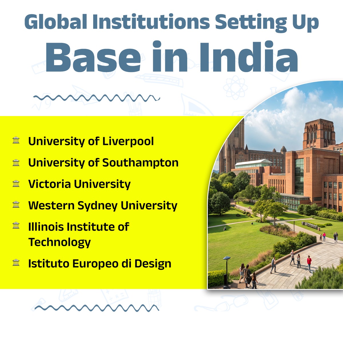 BJP4India's tweet photo. New India is rapidly emerging as a hub for world-class education, attracting global institutions to establish their presence in the country. 📚🎓 https://t.co/wJ45PrF4Ta