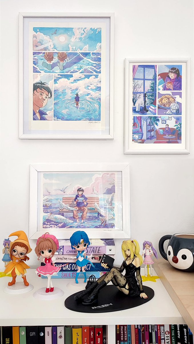 Katia_Vecchio_'s tweet image. Some of my paintings — the lucky ones found wall space! ⭐