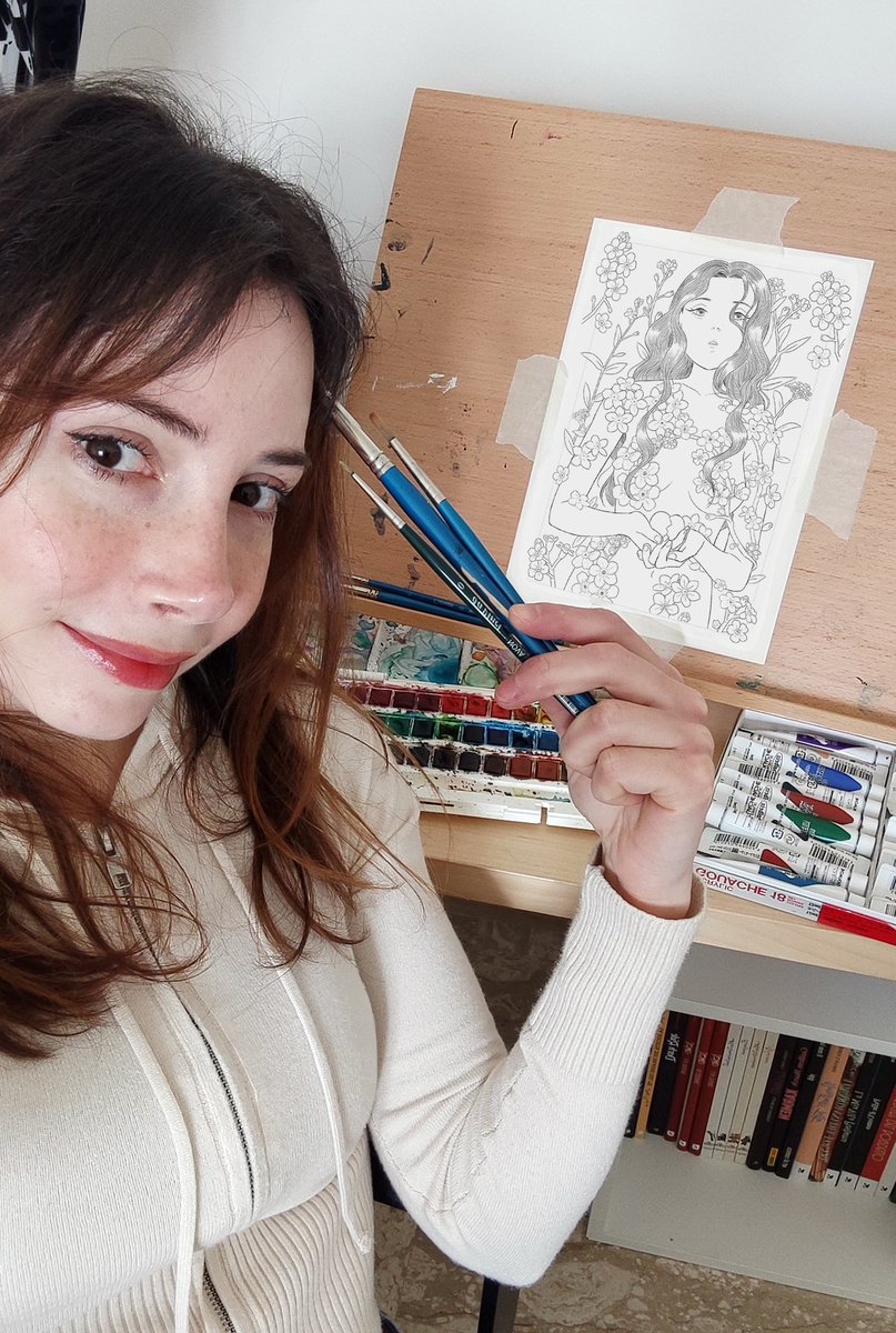 Katia_Vecchio_'s tweet image. Some of my paintings — the lucky ones found wall space! ⭐