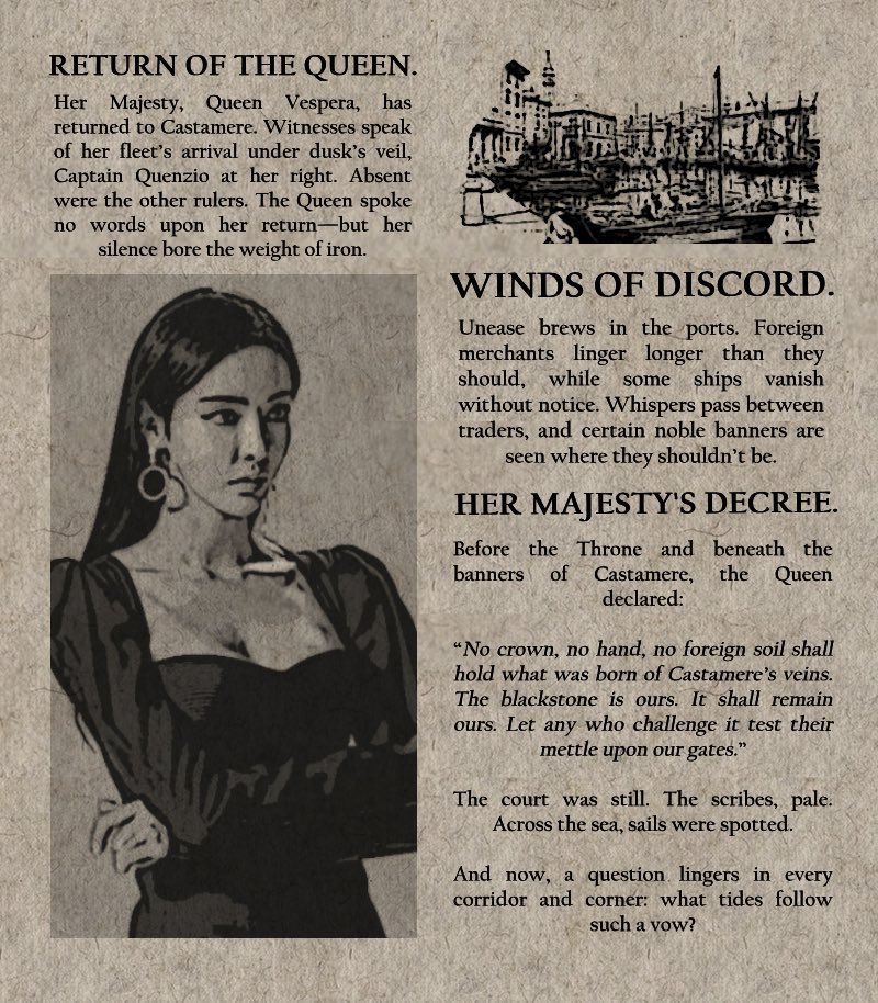 GazetteAvenue's tweet photo. Castamere News: (280225) — Of Queens, Crowns, and Quiet Threats. https://t.co/u7rCeNViR8