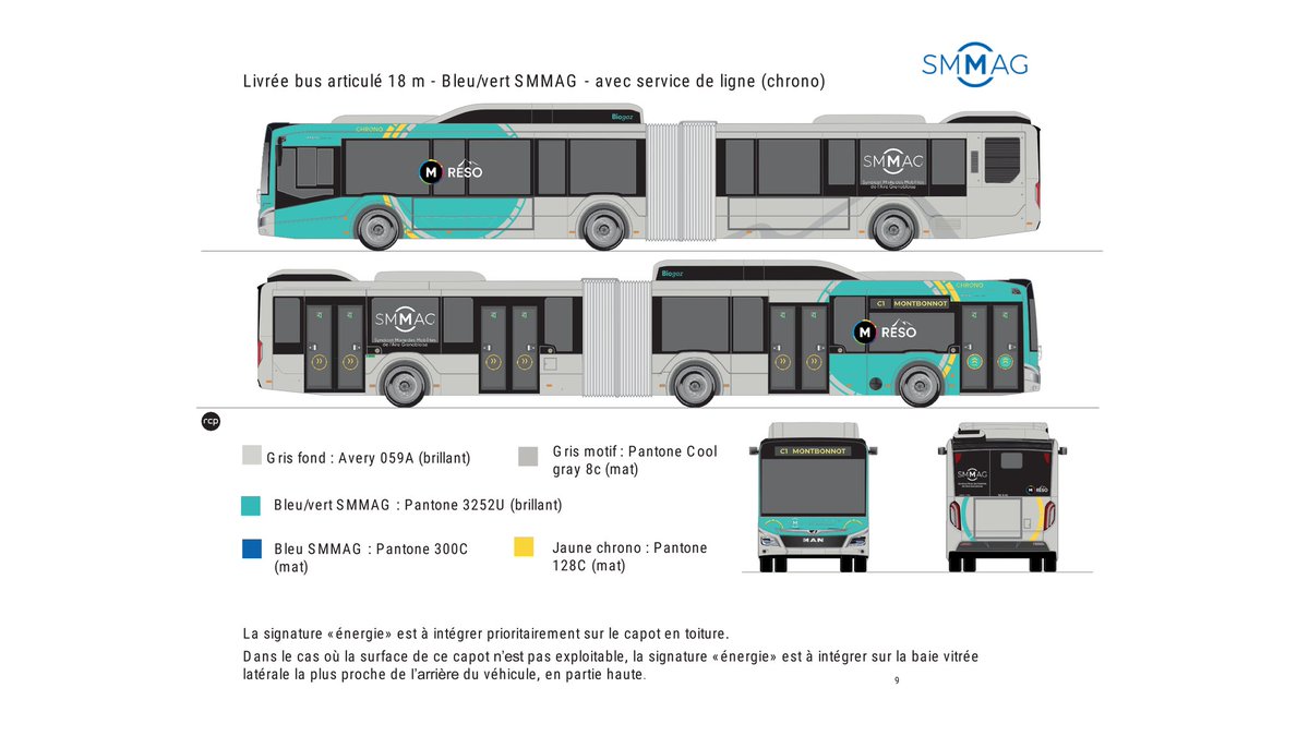 carconducteur's tweet photo. Un coup d'œil sur les livrées #MReso en cours de pose sur les véhicules @transportsmreso et tous les sous-traitants...
Les livrées ont été dessinées par @RcpDesignGlobal à Tours, c'est eux qui ont fait aussi Naolib à Nantes.
#Grenoble #Bus #Autocar #SMMAG https://t.co/JkheAx29uk