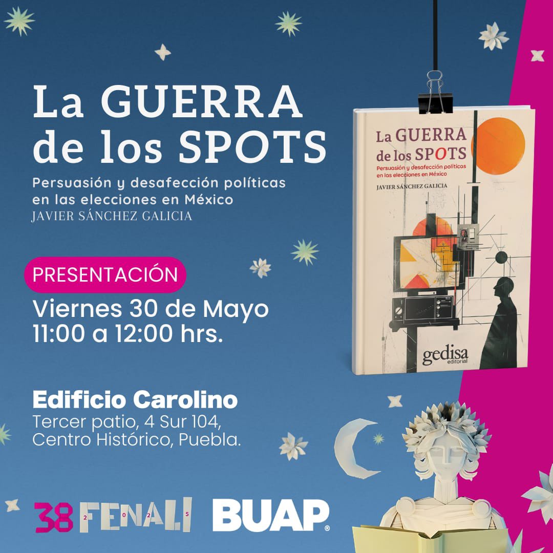 sanchezgalicia1's tweet image. ¿Porqué votamos como votamos? 

Es una pregunta que respondo en la investigación que desarrollé en los últimos 6 años y que está plasmada en mi más reciente libro en el que analizo el compartimiento electoral y las actitudes políticas de los mexicanos.

Este viernes en la