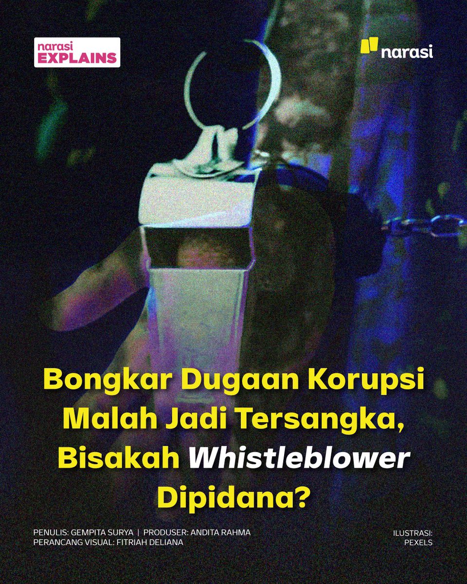 NarasiNewsroom's tweet photo. Kok jadi whistleblower atau pelapor malah dipidana kayak di kasus Baznas? Gimana statusnya dalam undang-undang yah? 🤔

| Narasi Daily https://t.co/7UFepnq0ge