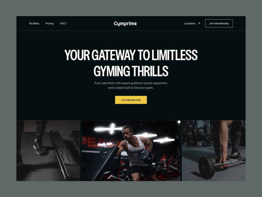 DesignTech_0's tweet image. Website design exploration for Gymprime 🏋️
Need a Website ? Send us a direct Message 🤝💯