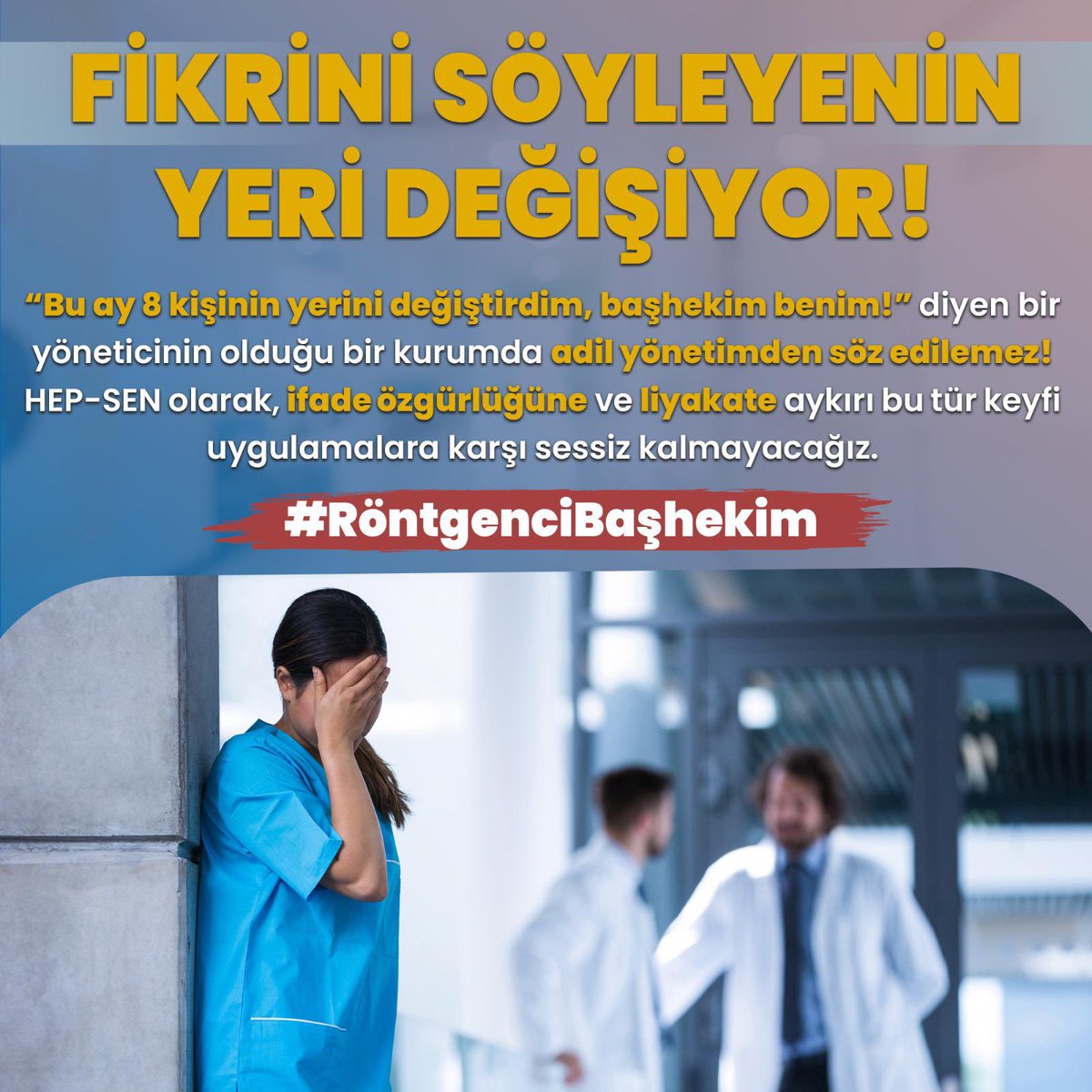 clgnsaglik002's tweet photo. Fikirlerini ifade etmek herkesin em doğal hakkı #RöntgenciBaşhekim https://t.co/ceU11KdKGS