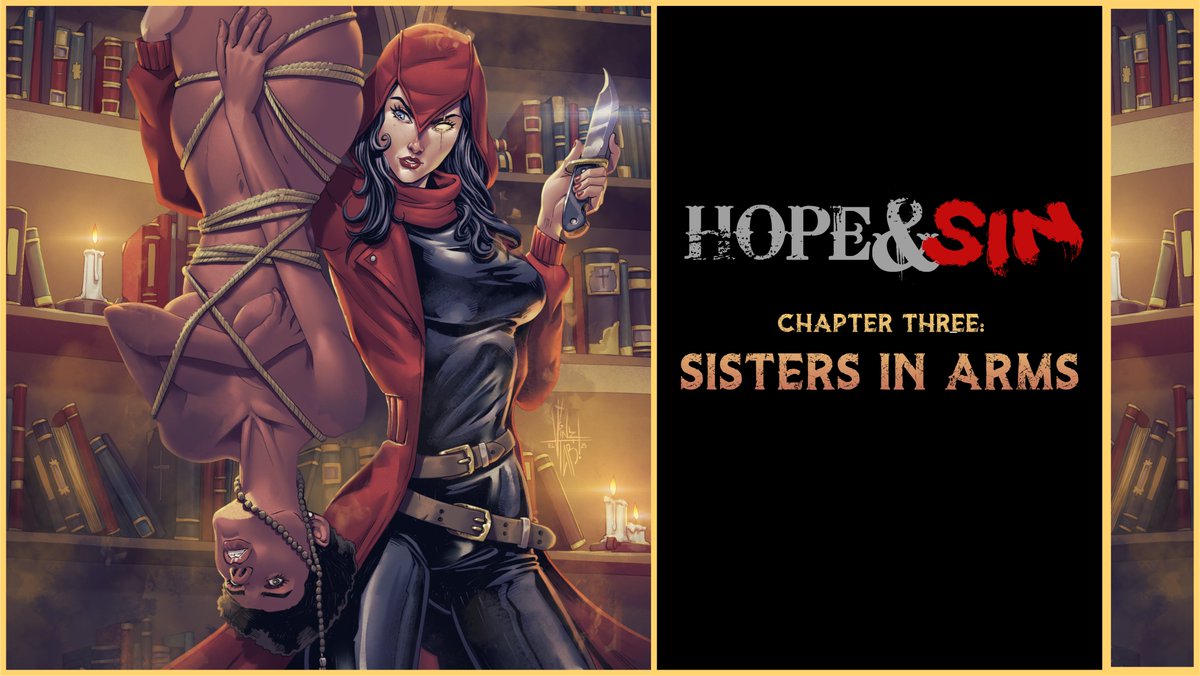 AtticDoorComics's tweet photo. HOPE &amp; SIN 3 PRE-LAUNCH NOW ACTIVE!

In a post-apocalyptic wasteland ruled over by the sadistic Church of Mammon, love still strives to find a way... 
https://t.co/UbSuqhVnQG https://t.co/lP6tHOTzmj