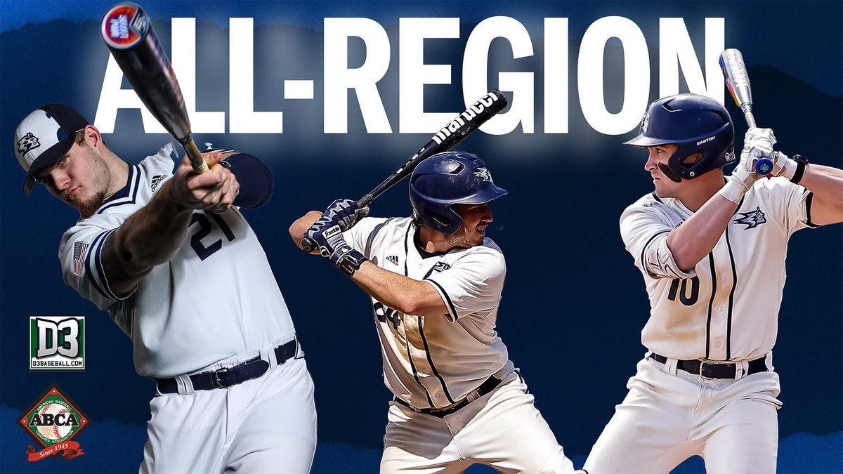 Sedin, Miller, Bowers earn All-Region honors! 

Sedin (ABCA) 3rd Team (also 3rd year in a row being named All-Region) 

Miller (ABCA) 2nd Team

Bowers (ABCA) 2nd Team, (D3baseball.com) 1st Team