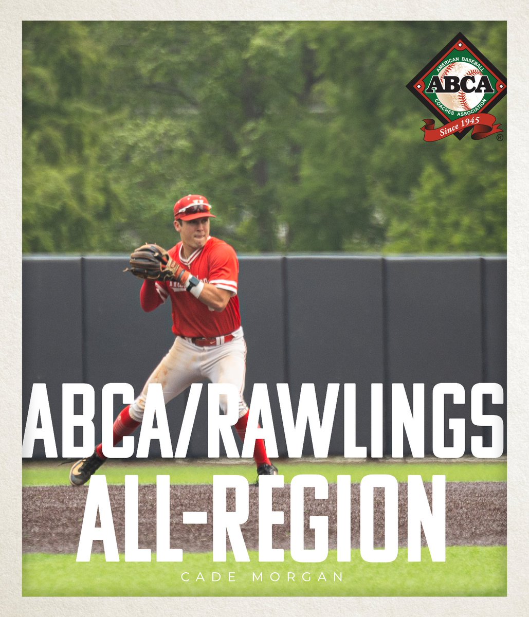Cade Morgan of the @hcdiamondhawks has been named to the ABCA/Rawlings All-Region Third Team for Region 6!

Visit huntingdonhawks.com for the full release.

#hawkem