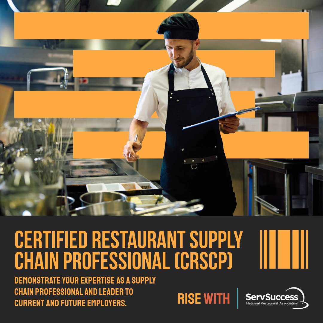 Our Certified Restaurant Supply Chain Professional (CRSCP) credential ensures you and your team have the critical skills needed to manage supply chains in the restaurant industry. shop.servsuccess.com/certified-rest…