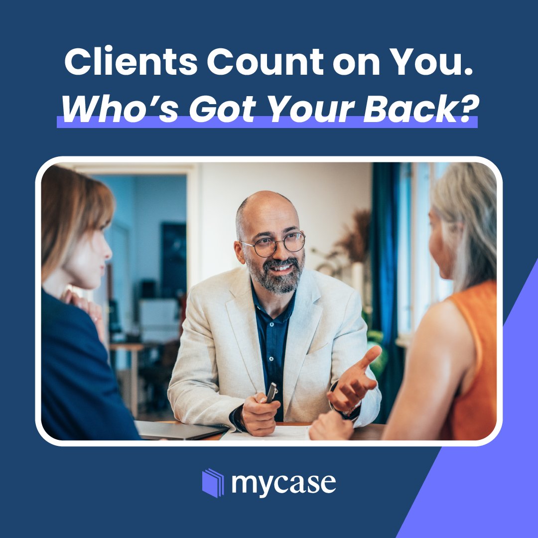 MyCaseInc's tweet photo. Your clients count on you. You deserve a partner you can count on, too! 🤝
With rising risks and evolving rules, staying ahead means working smarter.
#MyCase helps 18,000+ firms stay compliant, secure & future-ready. 📈
Lead with confidence: https://t.co/Znmd5F8Wgz https://t.co/fTZRaefBsN