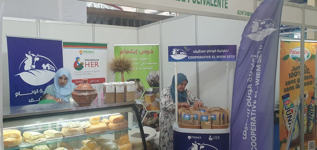 #El_Wiam cooperative and <a href="/MountainHer/">MountainHER</a> are present for the second day of the <a href="/sipsafilaha/">Salon SIPSA FILAHA</a>  international fair, which runs until May 29 <a href="/PrimaProgram/">PRIMA Program Mediterranean Partnership 🇪🇺</a> <a href="/Visio80/">Andrea Visioni</a> <a href="/fillobax/">Filippo Bassi</a> <a href="/moonmoona21/">Mouna Meziani</a>