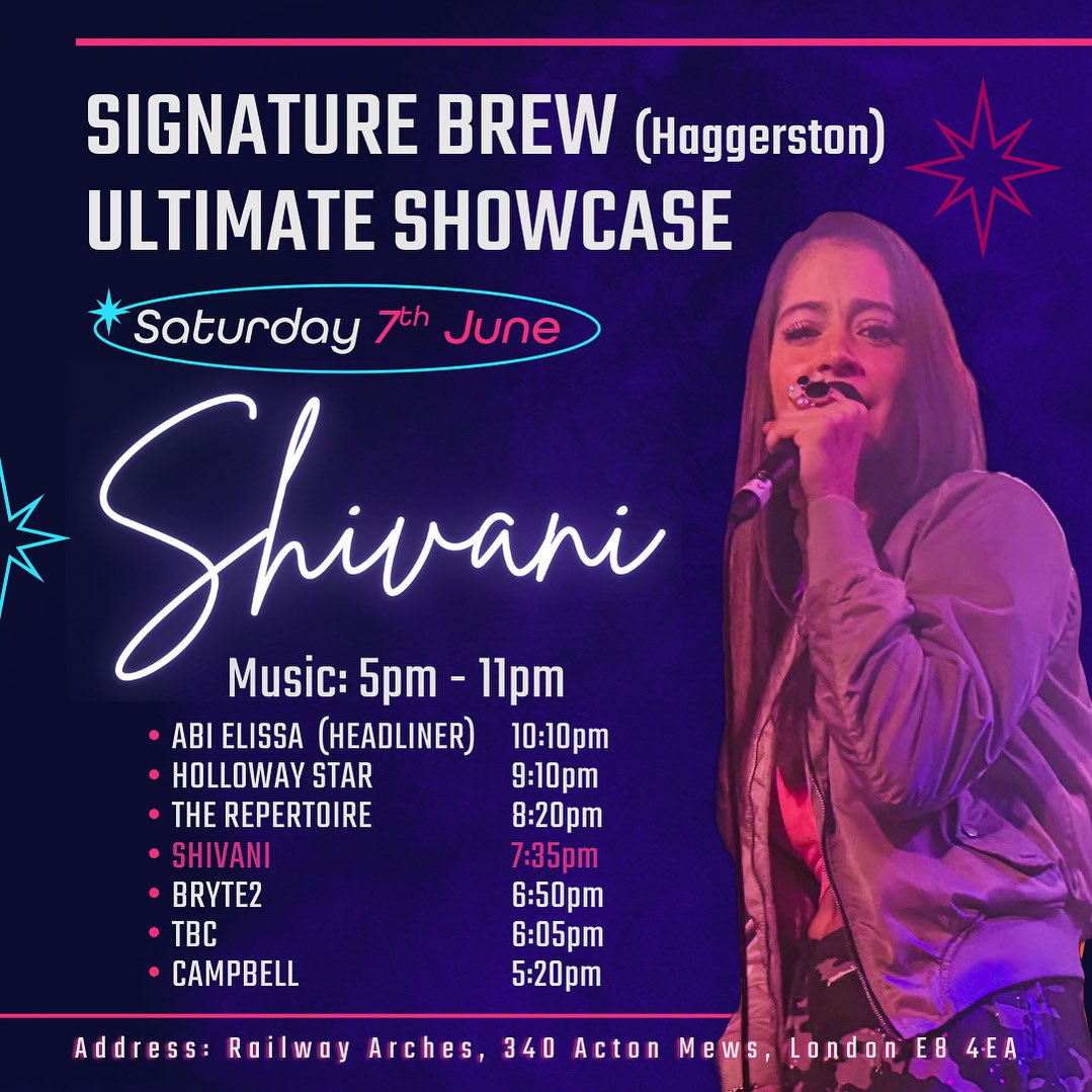 Next up!🤩
Come along and see my new single Runnin’ High performed live for the first time since its release ! Tickets : link.dice.fm/Sd7976f80f6c