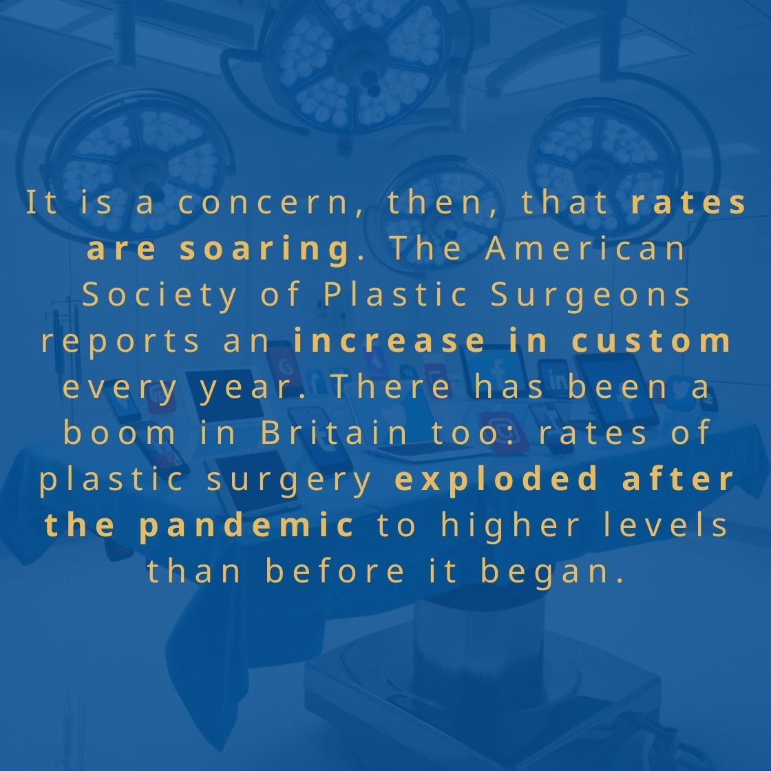 ESPRAS (@espras_europe) on Twitter photo Demand for cosmetic procedures are increasing, so are risks and social pressures that fuel this growth. The <a href="/guardian/">The Guardian</a> stated, 'Plastic surgeons who once helped patients sneak in via the back door now see them live-posting their recovery on social media.'
#ESPRAS #PlasticSurgery Demand for cosmetic procedures are increasing, so are risks and social pressures that fuel this growth. The <a href="/guardian/">The Guardian</a> stated, 'Plastic surgeons who once helped patients sneak in via the back door now see them live-posting their recovery on social media.'
#ESPRAS #PlasticSurgery