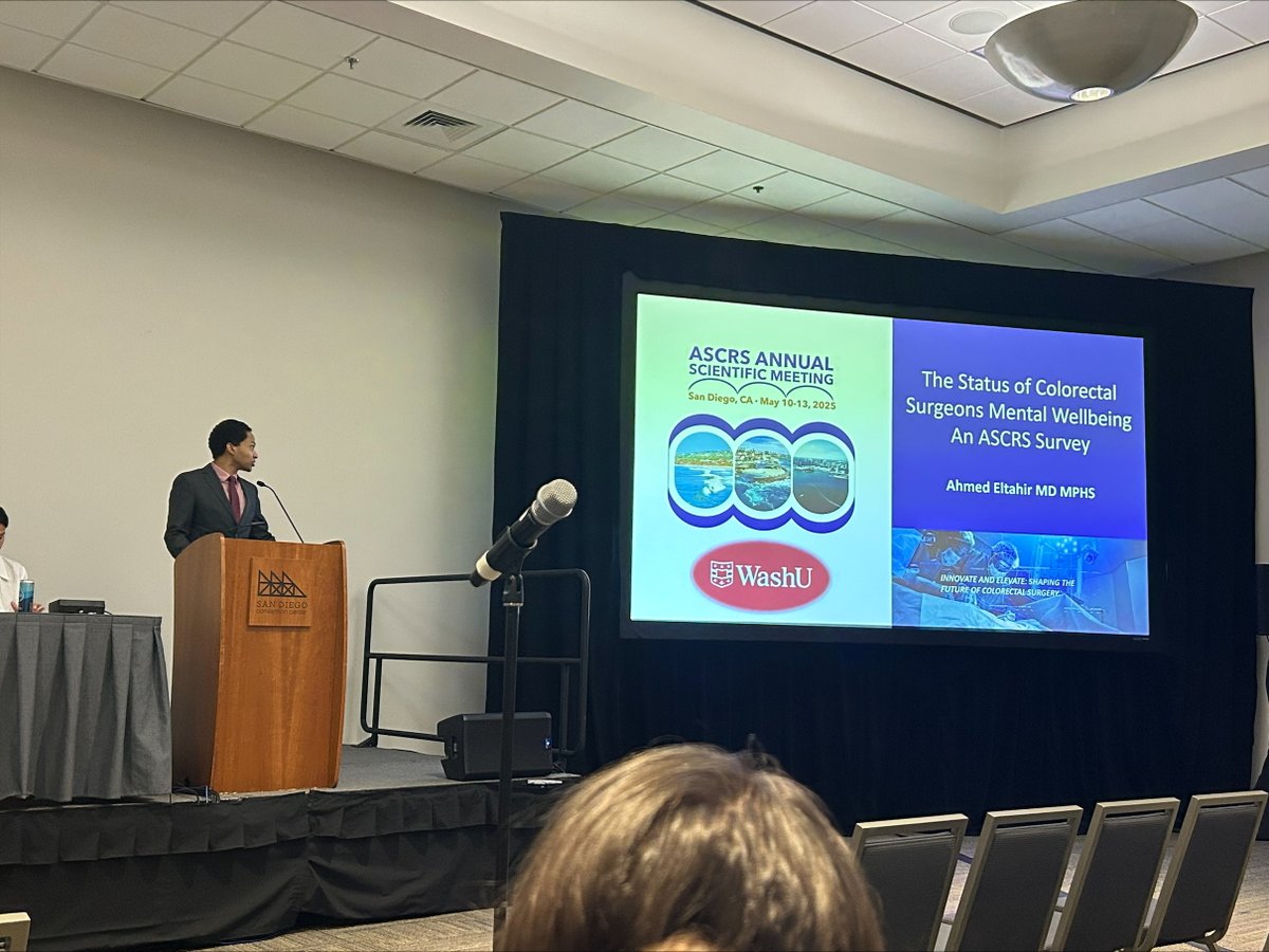 WashUColorectal's tweet image. We were proud to see Drs. Ahmed Eltahir and Seye Oduyale present their cutting-edge research at #ASCRS2025 in San Diego! Their work highlights the innovation and collaboration driving our field forward. #WashUMedicine #WashUSurgery @ASCRS_1