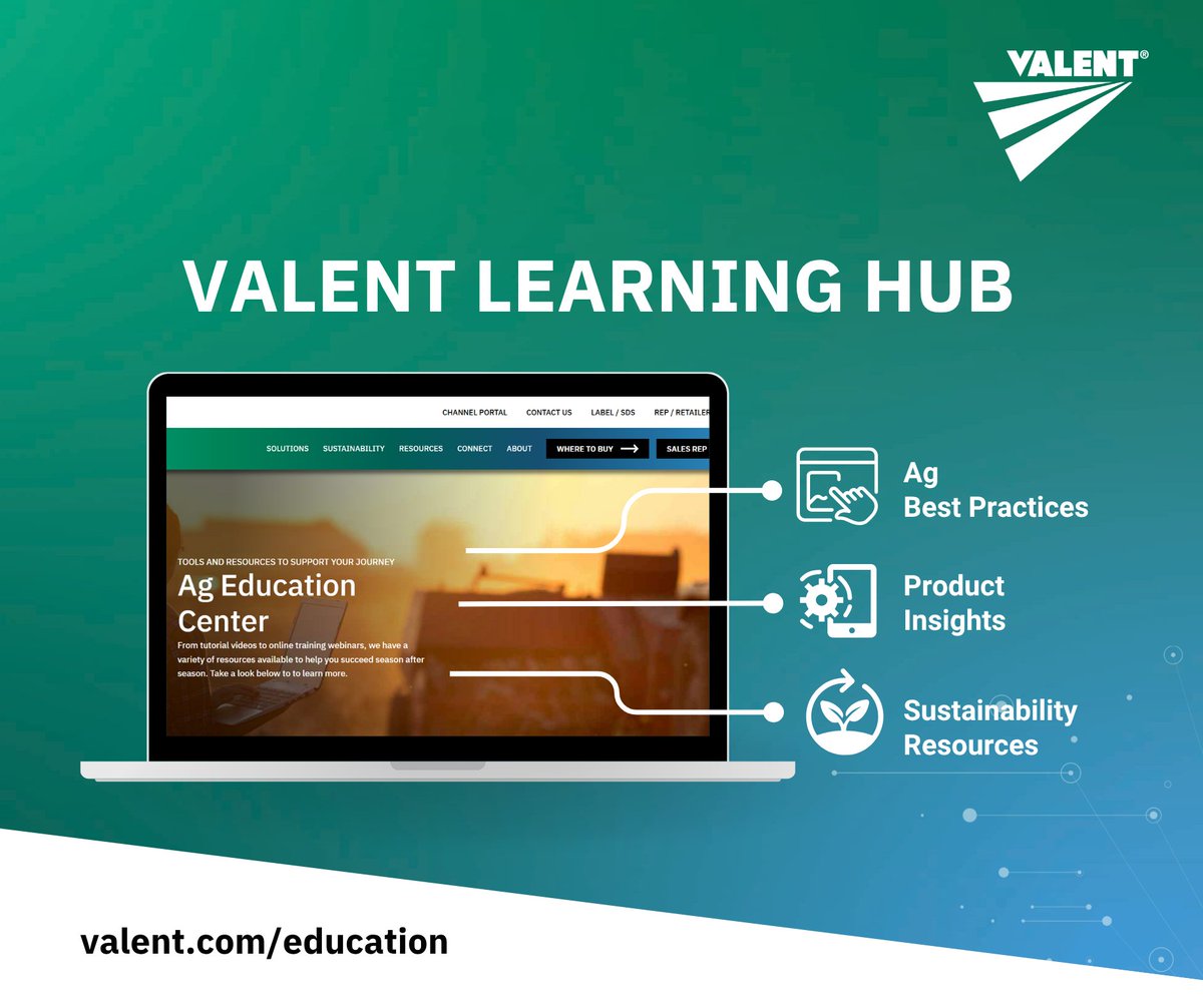 In agriculture, better decisions start with better information.

The Valent Learning Hub is built for growers and ag professionals looking to deepen their knowledge—from product performance to integrated solutions and sustainable practices.

Access research-backed resources and