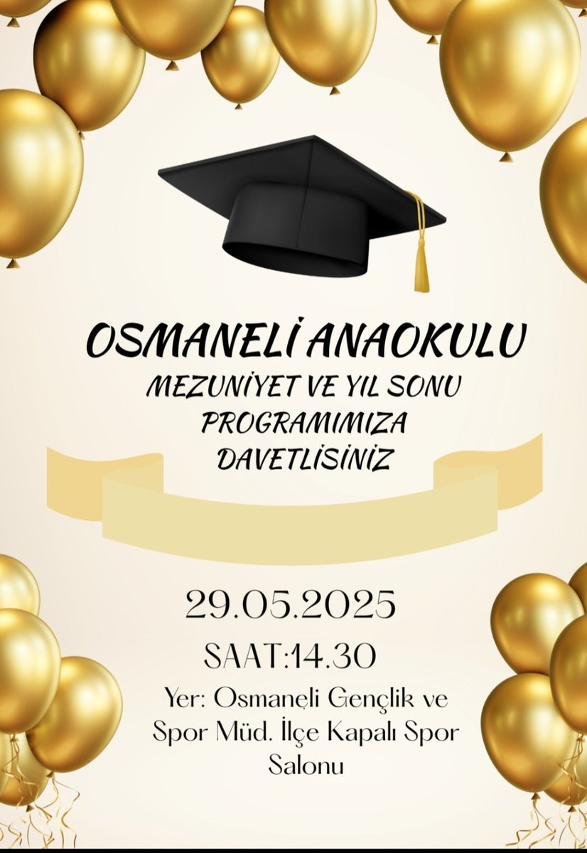 OsmaneliAO's tweet photo. #BilenProgramı
Minik kalplerimizi mezun etmenin heyecanıyla mezuniyet törenimiz yaklaşıyor. Sizleri de aramızda görmekten mutluluk duyarız.
@sefikaygol 
@srdl_simsek 
@bilecikvaliligi 
@bilecikmem 
@TahsinYazir 
@osmanelimem 
@OsmaneliKaymaka https://t.co/2NQY07hsjP