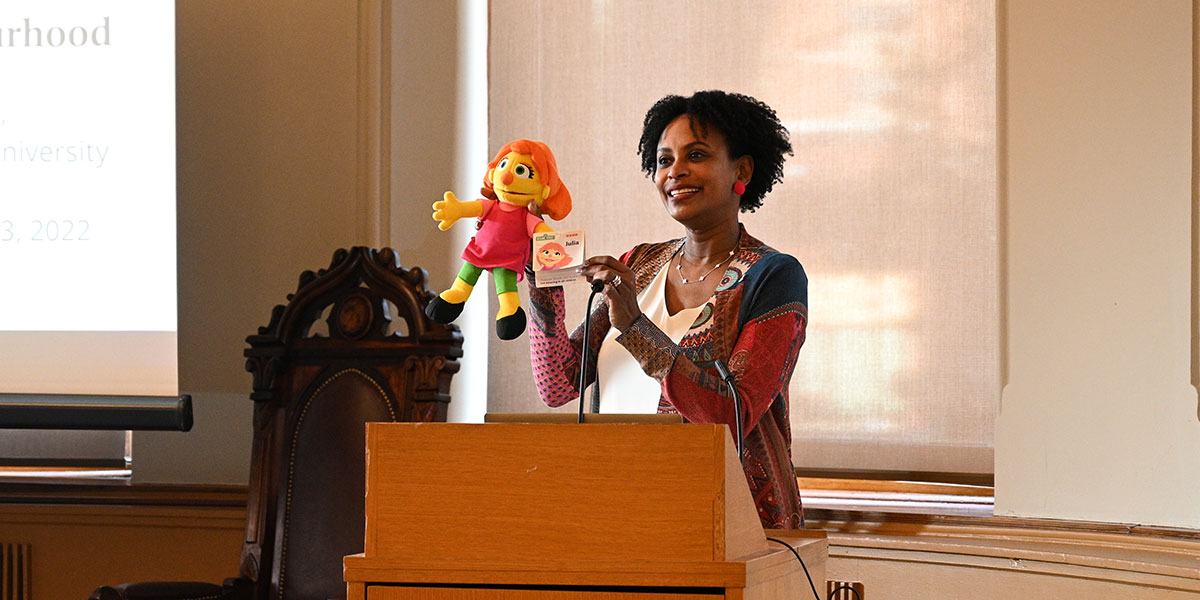 U of T Black Research Network (@uoftbrn) on Twitter photo Rhonda McEwen, a BRN steering committee member and president of <a href="/VicCollege_UofT/">Vic College UofT</a>, recently spoke with <a href="/globalnews/">Globalnews.ca</a> Radio about the cultural significance of Sesame Street. Listen here: buff.ly/DLPB1eg #UofT #BlackResearchNetwork Rhonda McEwen, a BRN steering committee member and president of <a href="/VicCollege_UofT/">Vic College UofT</a>, recently spoke with <a href="/globalnews/">Globalnews.ca</a> Radio about the cultural significance of Sesame Street. Listen here: buff.ly/DLPB1eg #UofT #BlackResearchNetwork