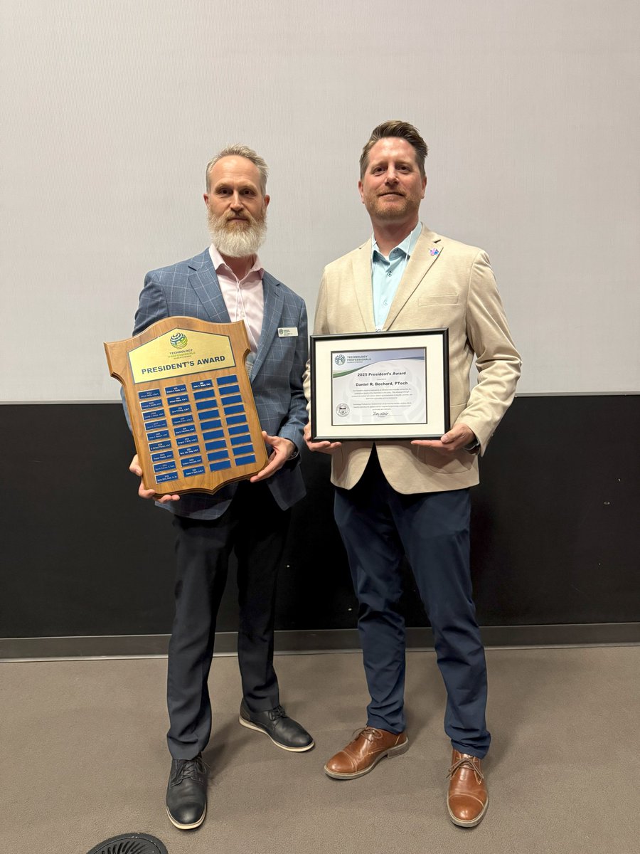 TPS President’s Award was presented to Dan Bechard, PTech.  Dan's ability to grow industry partnerships has significantly promoted our profession to Saskatchewan Polytechnic students. Congratulations Dan!