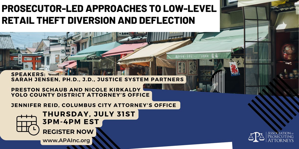 🛍️ Tackling Retail Theft Through Innovation 🚔
Across the country, retail theft is a growing challenge, impacting businesses, law enforcement, &amp; communities. 

🔹 Featured Offices:
🏛️ Columbus City Attorney’s Office
⚖️REGISTER HERE:  members.apainc.org/events/Details…