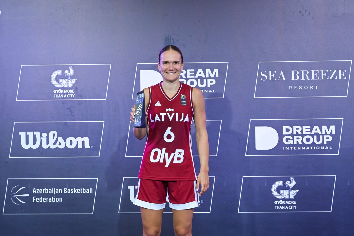 FIBA3x3's tweet photo. Latvia🇱🇻 are your the #3x3WSBaku 🙌 winners 🎉

MVP ⭐️ Ketija Vihmane #3x3WS https://t.co/84pAokwgtu