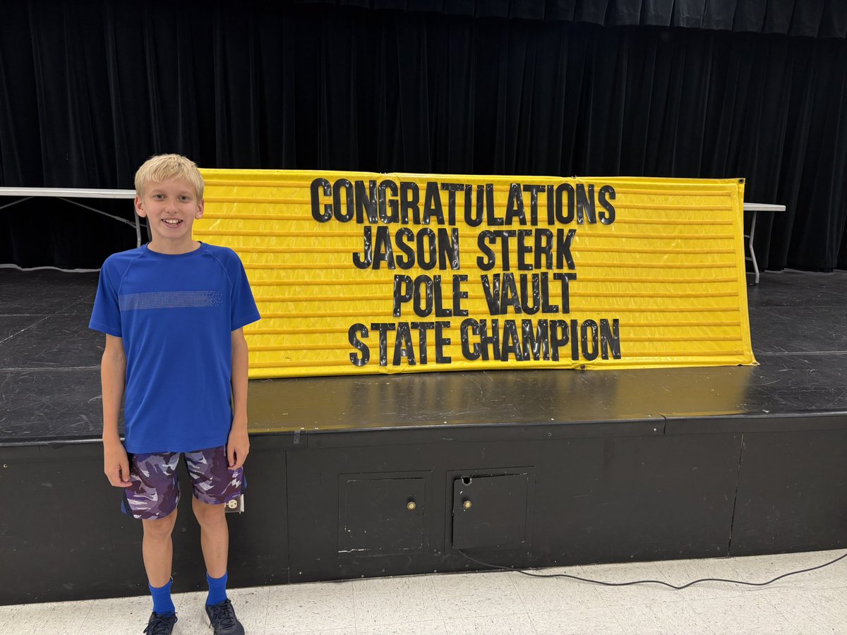 Huge congrats to our very own J.S. For winning the State Championship in Pole Vault! We’re so proud of your hard work and incredible achievement! <a href="/IESA_IL/">IESA</a> <a href="/athleticsbms/">Tim Haupt</a>