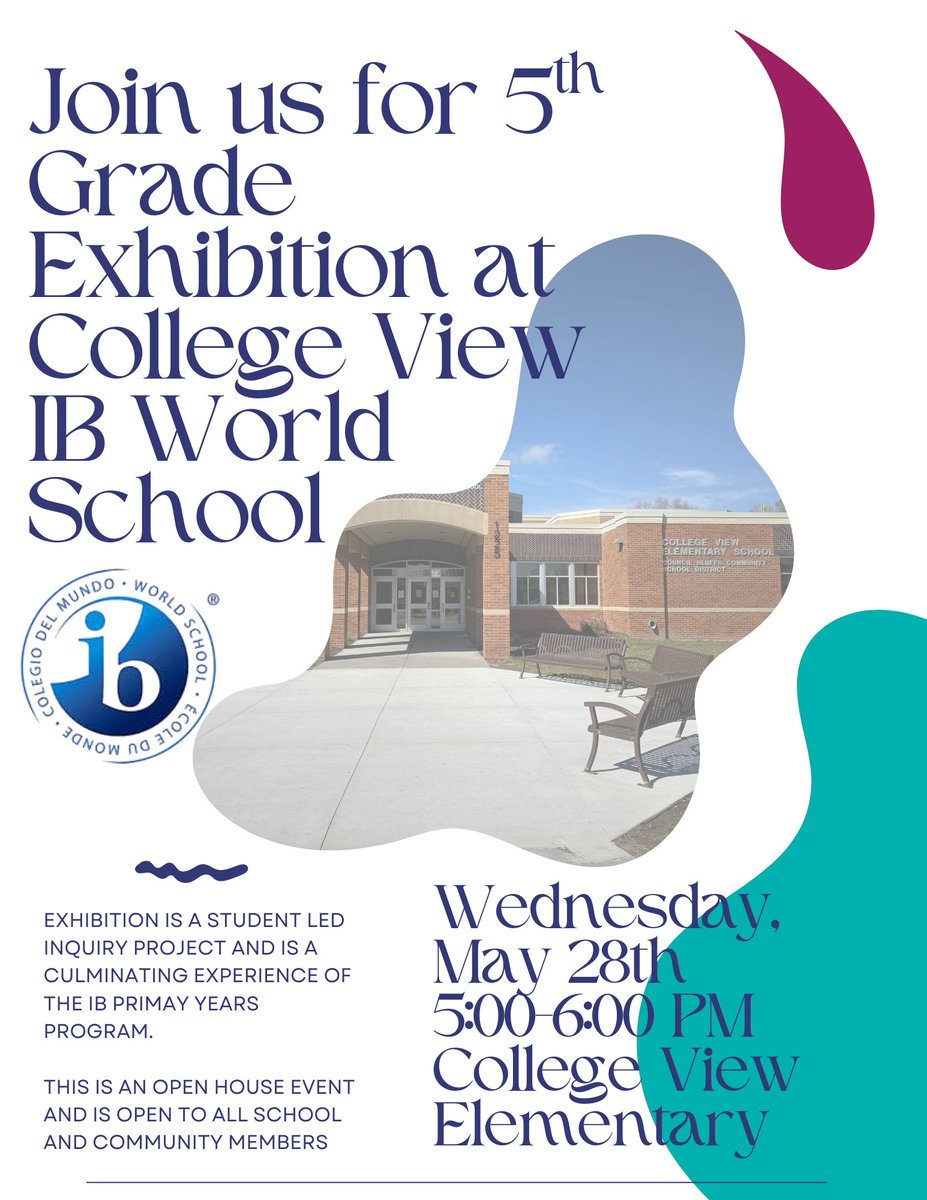 Tomorrow is the day! Please join us for 5th grade exhibition!