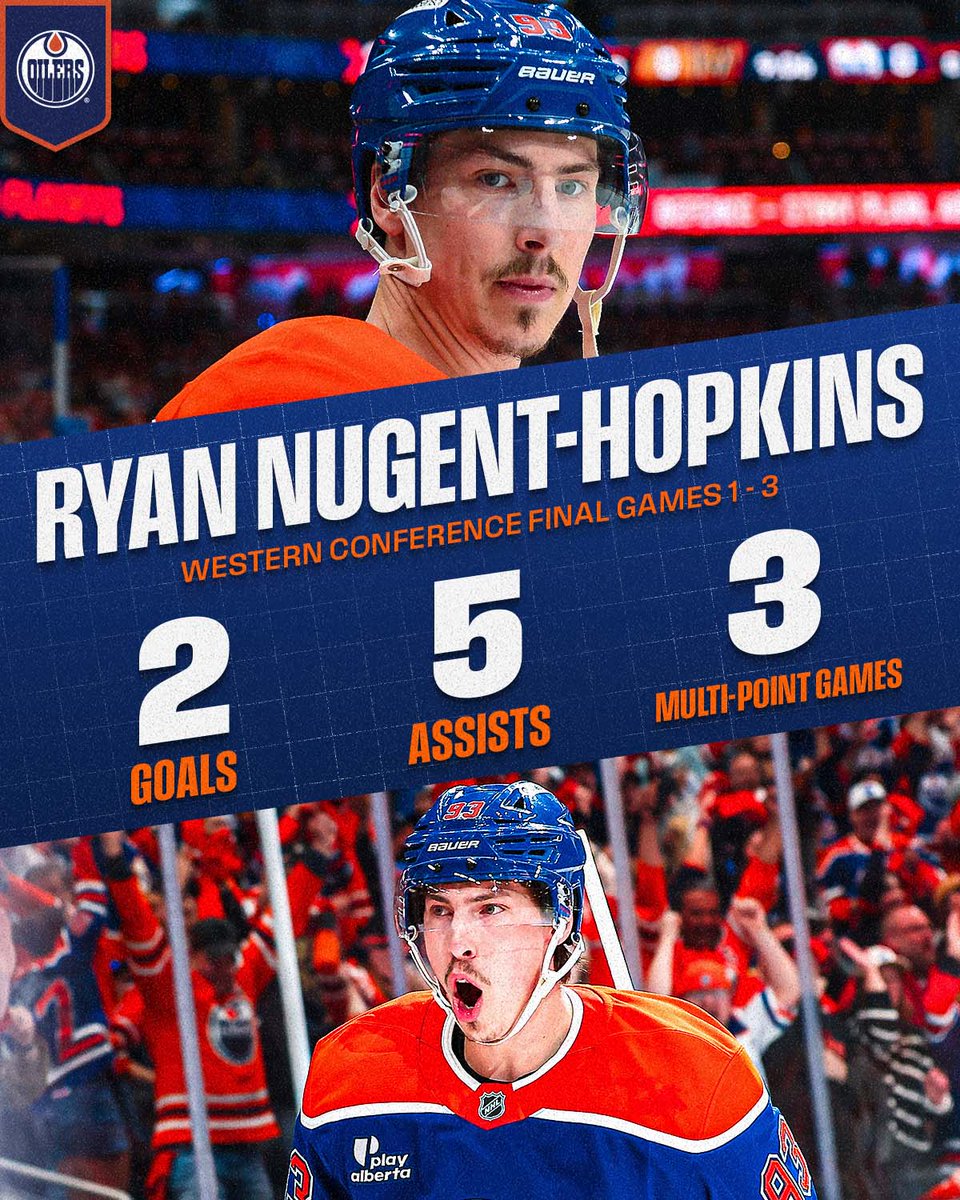NHL (@nhl) on Twitter photo Don't sleep on the Nuge... 😮💨 #StanleyCup
Will he extend his point streak to four games?
📺: <a href="/DallasStars/">Dallas Stars</a> vs. <a href="/EdmontonOilers/">Edmonton Oilers</a> Game 4 TONIGHT at 8p ET on <a href="/espn/">ESPN</a>, <a href="/ESPNPlus/">ESPN+</a>, <a href="/Sportsnet/">Sportsnet</a>, and <a href="/TVASports/">TVA Sports</a> Don't sleep on the Nuge... 😮💨 #StanleyCup
Will he extend his point streak to four games?
📺: <a href="/DallasStars/">Dallas Stars</a> vs. <a href="/EdmontonOilers/">Edmonton Oilers</a> Game 4 TONIGHT at 8p ET on <a href="/espn/">ESPN</a>, <a href="/ESPNPlus/">ESPN+</a>, <a href="/Sportsnet/">Sportsnet</a>, and <a href="/TVASports/">TVA Sports</a>