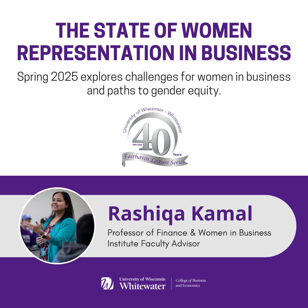 Professor Rashiqa Kamal explored challenges women face in business, from gender bias to the pay gap, and shared strategies for building inclusive workplaces. Watch the full lecture for insights from the Spring 2025 Fairhaven Lecture Series!

Watch here: ow.ly/oH9n50VHj2p