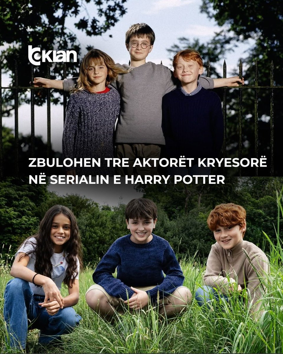 rtvklan's tweet photo. HBO ka bërë publike emrat e tre aktorëve të rinj që do të luajnë rolet kryesore në serialin e “Harry Potter��, përshtatur sipas librave të shkrimtares britanike JK Rowling.
LEXO https://t.co/VUP8sRrQj5 https://t.co/6USEI3zVr0