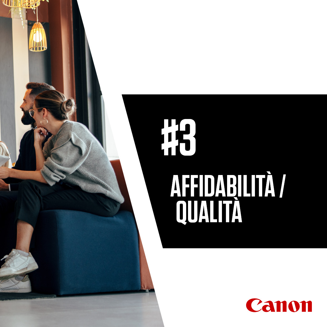 Scegliere nuove tecnologie per il business è una decisione cruciale.
Quali sono quindi le priorità più importanti quando si tratta di tecnologia?
Non aspettare,  leggi il report ora!
canon.sm/42S3MSQ