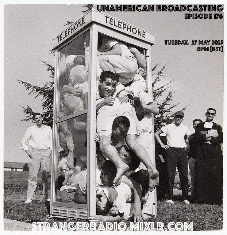 Scottish Post-Punk (@scotspostpunk) on Twitter photo Dial-A-Disc on UNAMERICAN BROADCASTING tonight at 8PM - no phone required...
Ony on strangerradio.mixlr.com
<a href="/GCPunkNewWave/">GC's Punk & New Wave</a> <a href="/NewWaveAndPunk/">PunkAndNewWave</a> <a href="/NDB66/">Nick Belger</a> <a href="/Dub_Cadet/">dub.cadet</a> <a href="/fullstack65/">Stewart</a> <a href="/creepingbentorg/">The Creeping Bent Organisation</a> <a href="/StevoMusicMan/">🎼 𝕊𝕋𝔼𝕍𝔼™</a> <a href="/muzicgeezer/">muzicgeezer 🎧</a> <a href="/Carolyn_on_X/">Carolyn</a> <a href="/Liz_Kentish/">Liz Kentish 💌</a> <a href="/caroline_binnie/">Caroline Binnie</a> Dial-A-Disc on UNAMERICAN BROADCASTING tonight at 8PM - no phone required...
Ony on strangerradio.mixlr.com
<a href="/GCPunkNewWave/">GC's Punk & New Wave</a> <a href="/NewWaveAndPunk/">PunkAndNewWave</a> <a href="/NDB66/">Nick Belger</a> <a href="/Dub_Cadet/">dub.cadet</a> <a href="/fullstack65/">Stewart</a> <a href="/creepingbentorg/">The Creeping Bent Organisation</a> <a href="/StevoMusicMan/">🎼 𝕊𝕋𝔼𝕍𝔼™</a> <a href="/muzicgeezer/">muzicgeezer 🎧</a> <a href="/Carolyn_on_X/">Carolyn</a> <a href="/Liz_Kentish/">Liz Kentish 💌</a> <a href="/caroline_binnie/">Caroline Binnie</a>