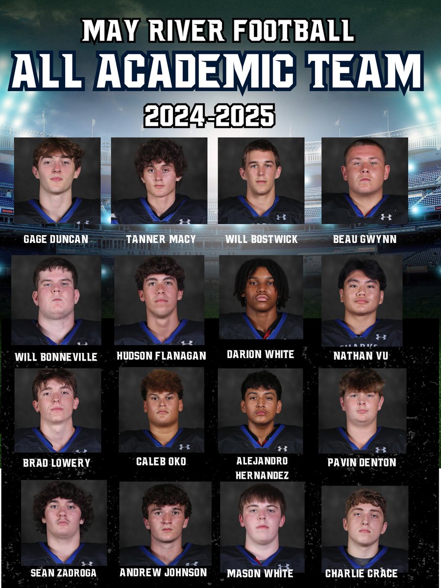 2024-2025 All-Academic Team

These outstanding student-athletes have demonstrated excellence both on the field and in the classroom.

G Duncan
T Macy
W Bostwick
B Gwynn
W Bonneville
H Flanagan
D White
N Vu
B Lowery
C Oko
A Hernandez
P Denton
S Zadroga
A Johnson
M White
C Crace