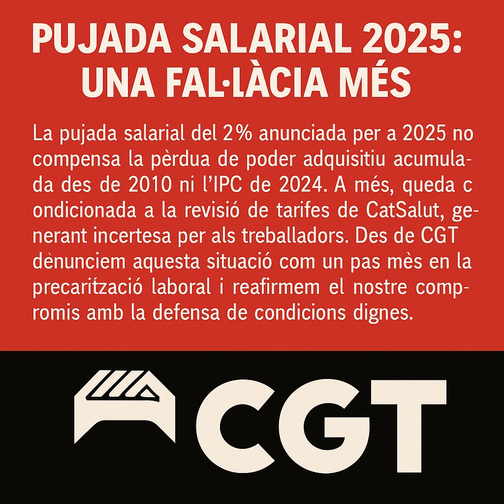 Pujada salarial 2025: Una fal·làcia més

Llegeix-ho aquí 👇

cgtambulancias.es/pujada-salaria…·lacia-mes/