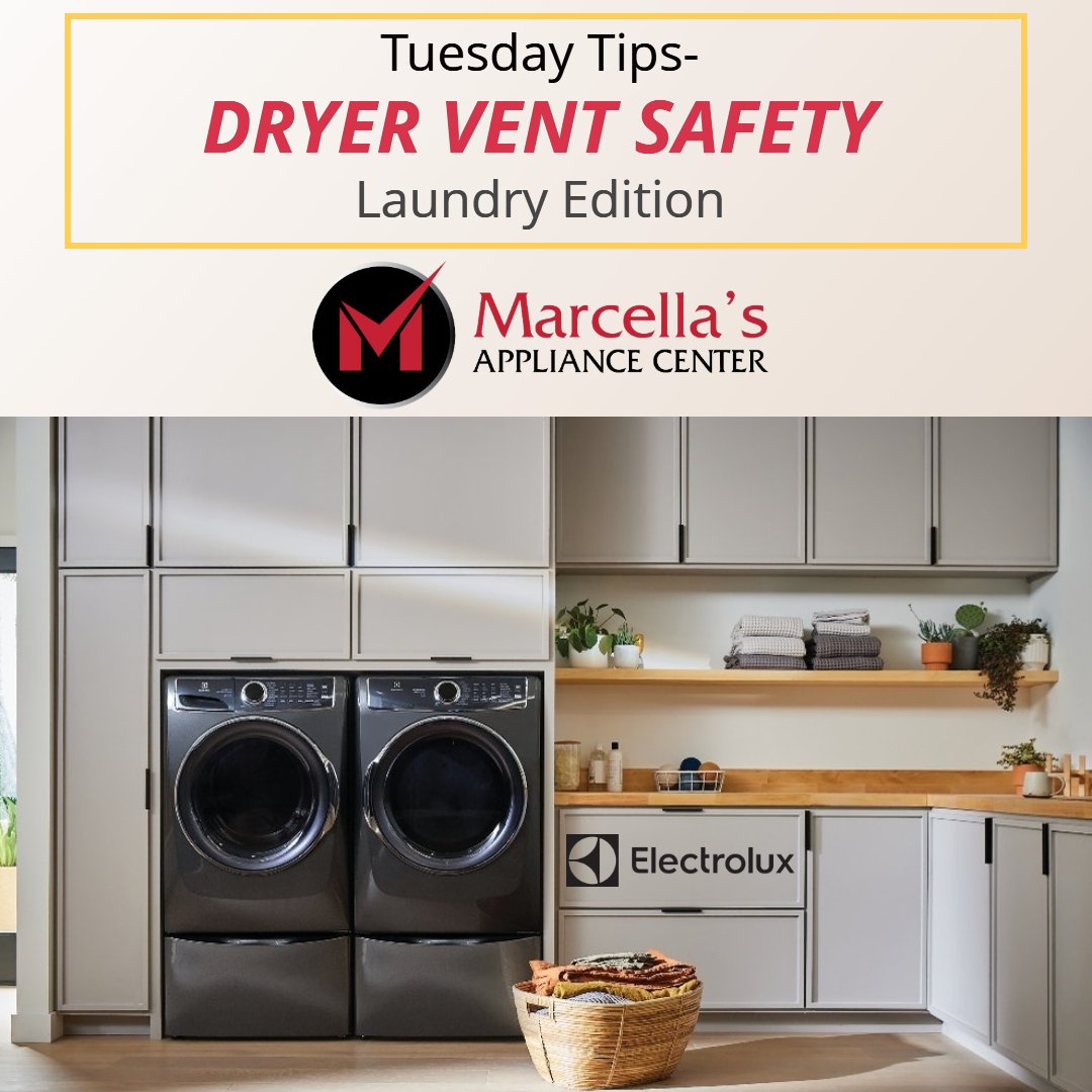 #TUESDAYTIP A clogged dryer vent or lint trap can not only cause fires, but can also cost you money by negatively impacting performance. These Dryer Safety tips explain how regular cleaning can help prevent issues. Learn more: 
marcellasappliance.com/locations/serv…
