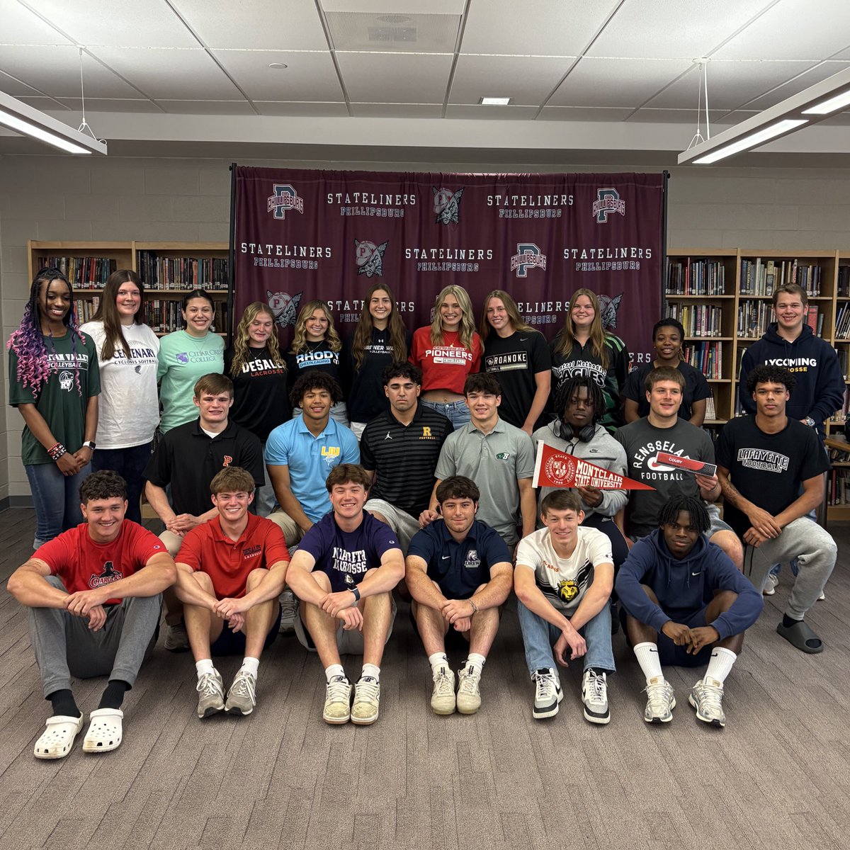 Signing day for <a href="/PHSStateliners/">Phillipsburg Athletics</a> lots of colleges/universities are getting lucky with these talented athletes! Look out ATs they have kept me busy for these last 4 years… but also impressed, honored, proud and entertained !! #proudAT #stuffmyathletessay