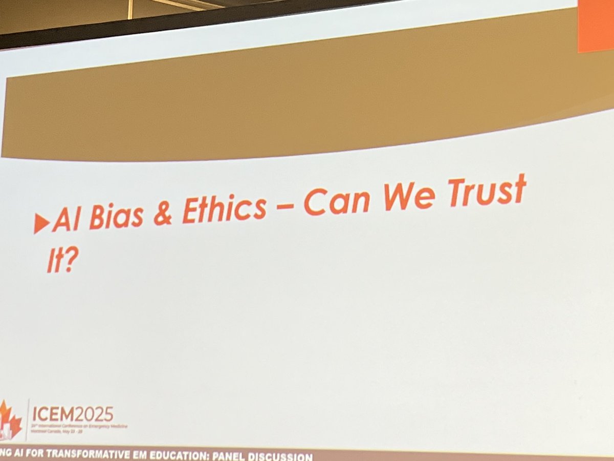 AI transforming #MedEd - virtual patients, personalized learning, instant dx feedback. We could train better doctors—but must navigate data privacy, algorithmic bias, and ensure human judgment remains central. 

Balance innovation with responsibility. 
#ICEM2025