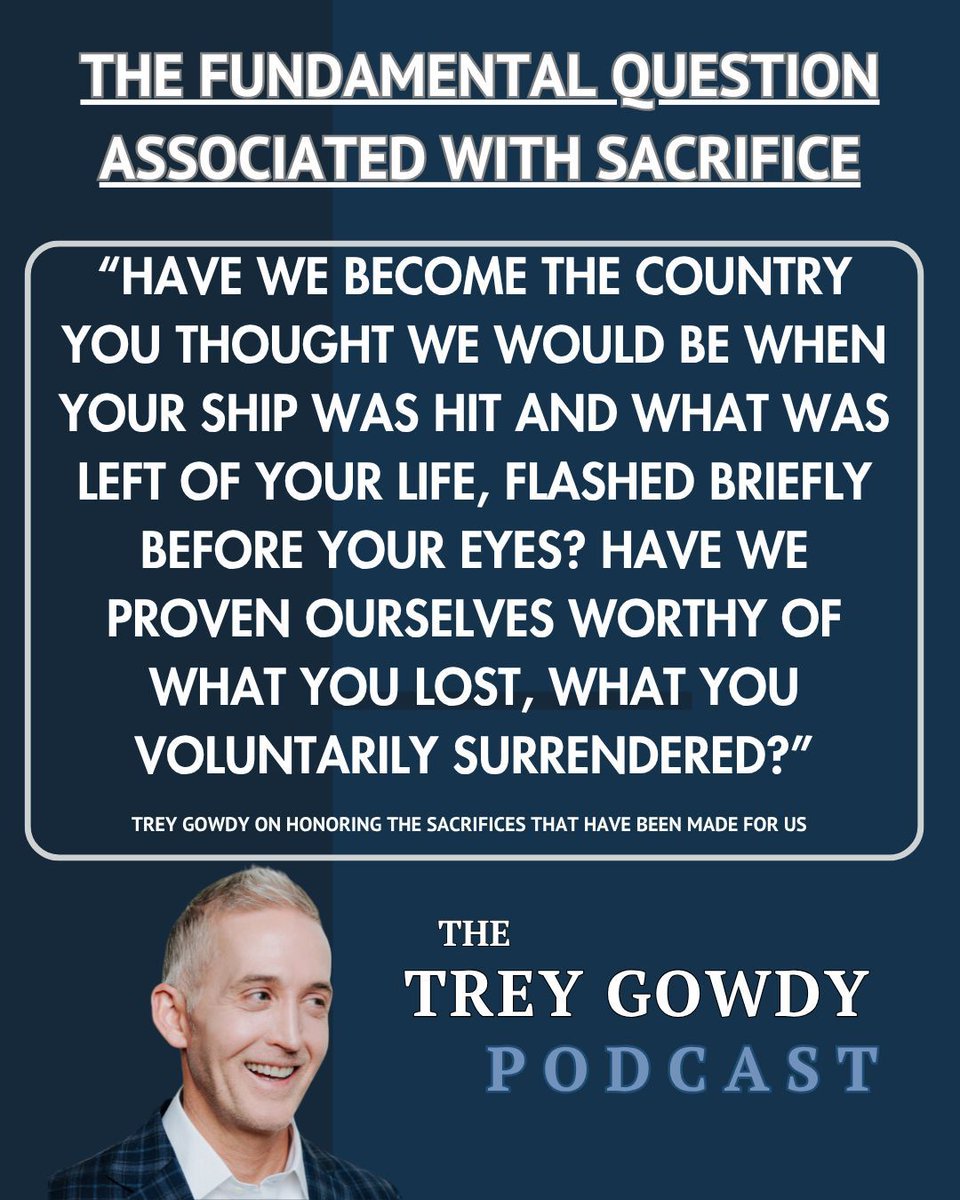 FOX News Radio (@foxnewsradio) on Twitter photo As Memorial Day passes, <a href="/TGowdySC/">Trey Gowdy</a> has an important reminder: always do what you can to make this country one that 'is truly worth dying for.' That's how we can honor the men and women who sacrificed their lives for America.
buff.ly/zS0Wyo5 As Memorial Day passes, <a href="/TGowdySC/">Trey Gowdy</a> has an important reminder: always do what you can to make this country one that 'is truly worth dying for.' That's how we can honor the men and women who sacrificed their lives for America.
buff.ly/zS0Wyo5