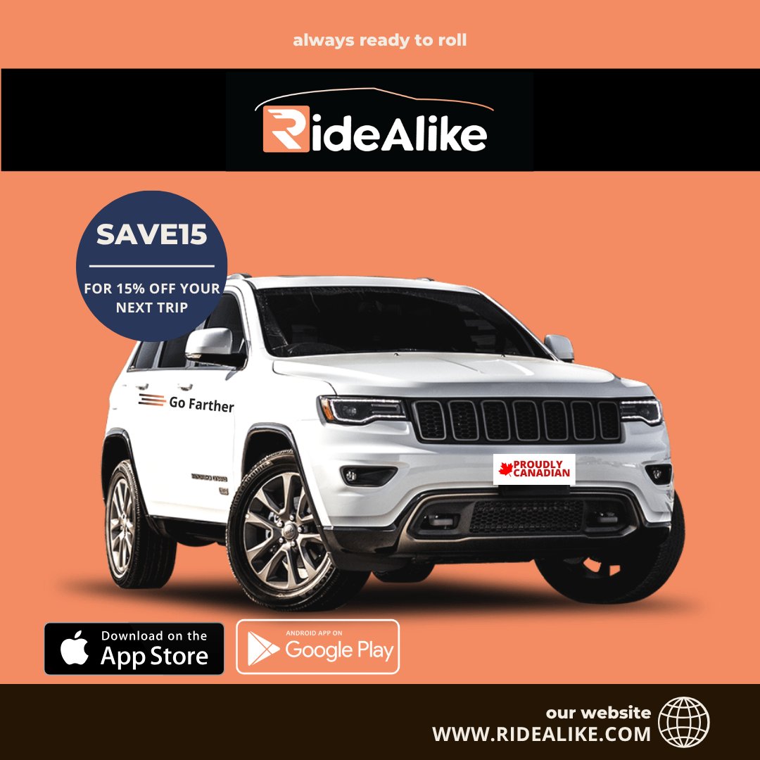 LuupNow's tweet photo. RideAlike makes car sharing easy, local, and insured. Proudly Canadian 🇨🇦 
Use SAVE15 for 15% off your next trip.
Download the app → https://t.co/zlzsbS0qnN 🚗

#CarSharing #CanadianStartup #SmartMobility #RideAlike #P2Pcarshare https://t.co/tO3QS2N5NI