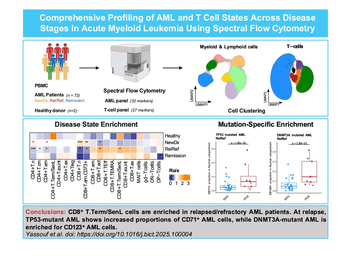 Patrick Reville, MD, MPH (@patrickreville) on Twitter photo New paper, we used spectral flow cytometry panels to characterize AML and T cells. <a href="/HusseinAbbasLab/">Hussein Abbas</a>
Comprehensive Profiling of AML and T Cell States Across Disease Stages in Acute Myeloid Leukemia Using Spectral Flow Cytometry
ashpublications.org/bloodict/artic… New paper, we used spectral flow cytometry panels to characterize AML and T cells. <a href="/HusseinAbbasLab/">Hussein Abbas</a>
Comprehensive Profiling of AML and T Cell States Across Disease Stages in Acute Myeloid Leukemia Using Spectral Flow Cytometry
ashpublications.org/bloodict/artic…