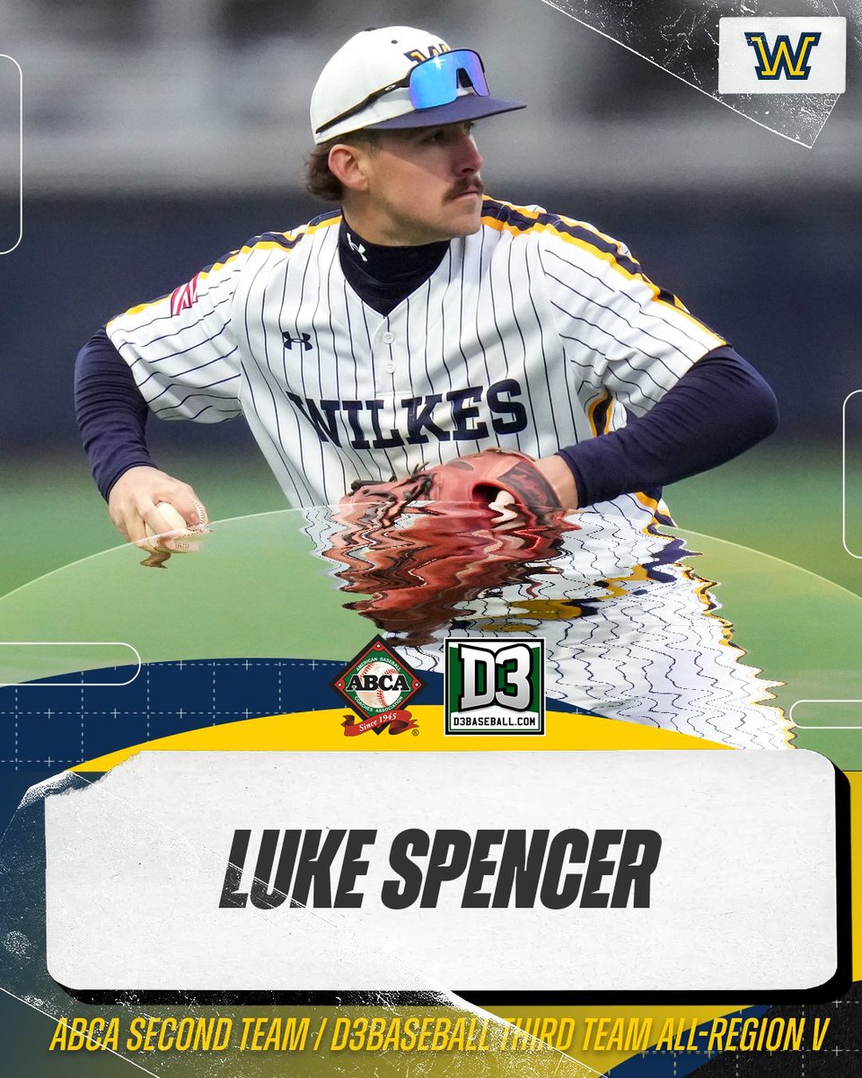 Congratulations to #WilkesBASE's AJ Levandoski and Luke Spencer on earning ABCA and D3baseball.com All-Region V honors! #EarnYourRank