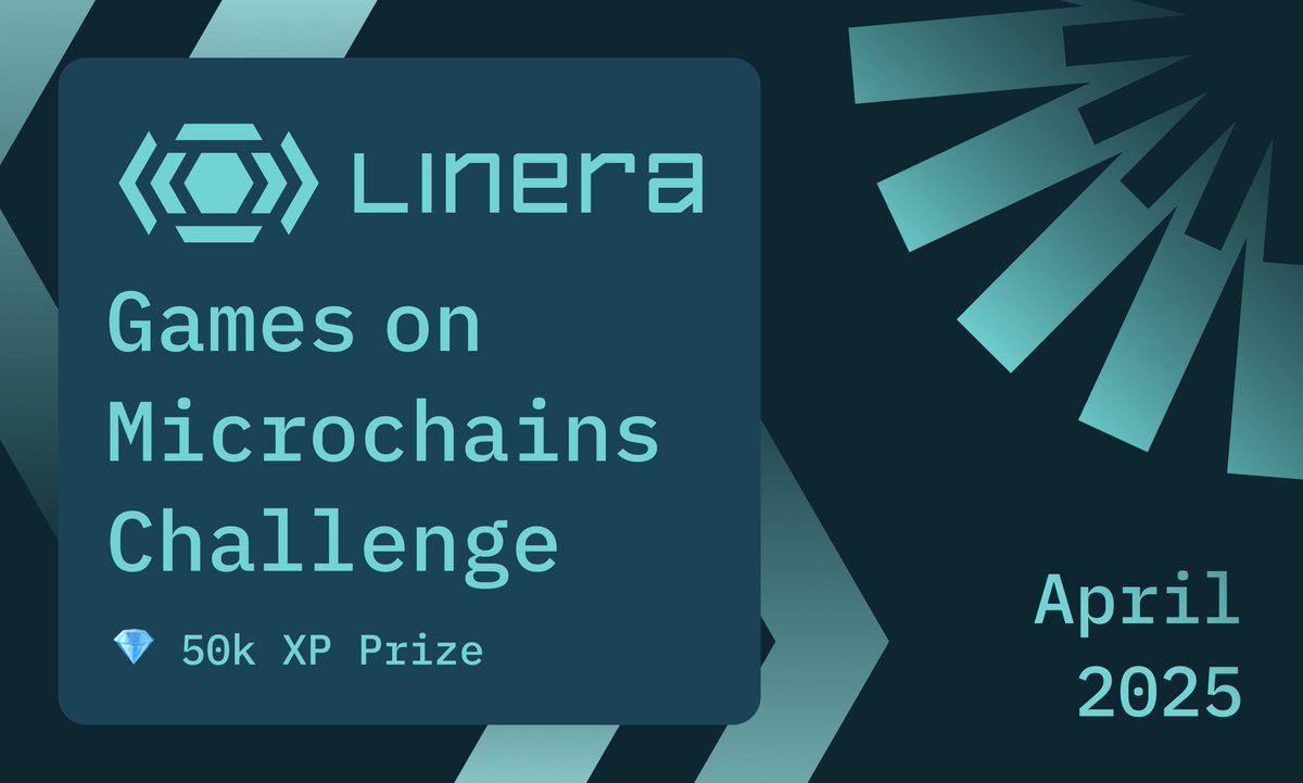 De_viperr's tweet photo. Last call for builders!
The Linera Games on Microchains Challenge is closing in fast just a few days left to show what you’ve got.
Build with Linera submit your game and unlock 50k XP + more. https://t.co/f3m8WTDiOA